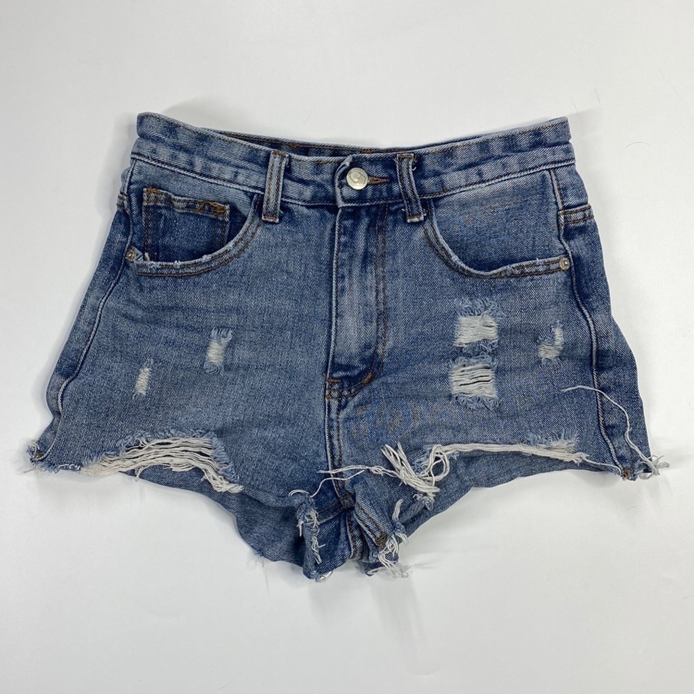 Nasty Gal Distressed Denim Jean Shorts Size 2 US